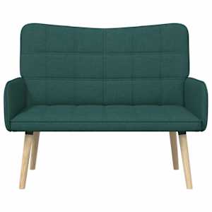 Pohovka pro dva Tmavě zelená 115 x 61 x 87 cm textil - obrázek 4