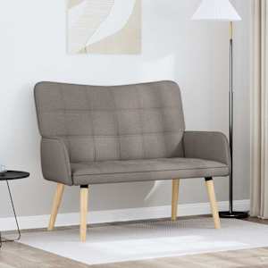 Pohovka pro dva Taupe 115 x 61 x 87 cm textil - obrázek 1