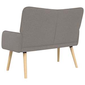 Pohovka pro dva Taupe 115 x 61 x 87 cm textil - obrázek 6