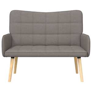 Pohovka pro dva Taupe 115 x 61 x 87 cm textil - obrázek 4