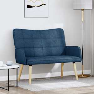 Pohovka pro dva Modrá 115 x 61 x 87 cm textil - obrázek 1