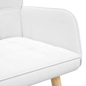 Pohovka pro dva Bílý 115 x 61 x 87 cm textil - obrázek 7