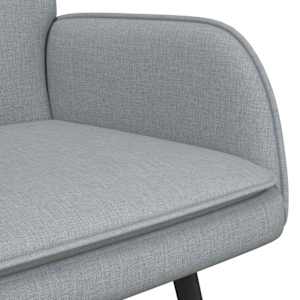 Sofa pro dvě osoby Světle šedá 115 x 61 x 87 cm textil - obrázek 7