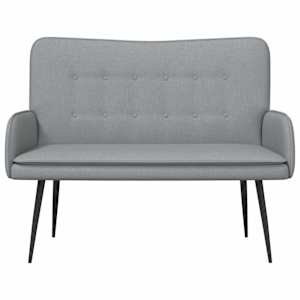Sofa pro dvě osoby Světle šedá 115 x 61 x 87 cm textil - obrázek 4
