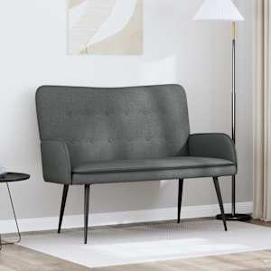 Sofa pro dvě osoby Tmavě šedá 115 x 61 x 87 cm textil