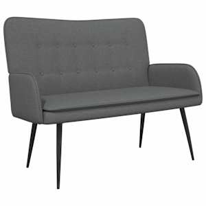 Sofa pro dvě osoby Tmavě šedá 115 x 61 x 87 cm textil - obrázek 2
