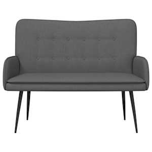Sofa pro dvě osoby Tmavě šedá 115 x 61 x 87 cm textil - obrázek 4