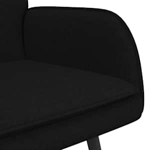 Sofa pro dvě osoby Černý 115 x 61 x 87 cm textil - obrázek 7