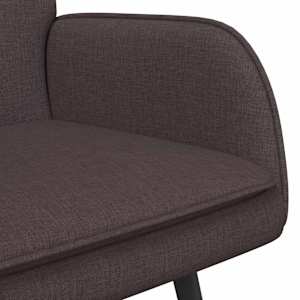 Sofa pro dvě osoby Tmavě hnědá 115 x 61 x 87 cm textil - obrázek 7