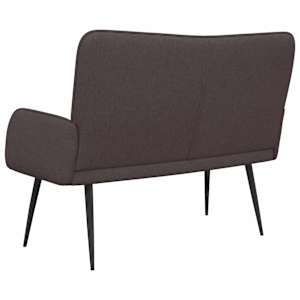 Sofa pro dvě osoby Tmavě hnědá 115 x 61 x 87 cm textil - obrázek 6