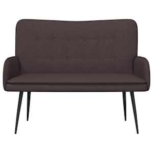 Sofa pro dvě osoby Tmavě hnědá 115 x 61 x 87 cm textil - obrázek 4