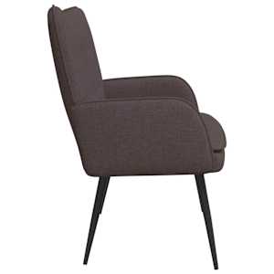 Sofa pro dvě osoby Tmavě hnědá 115 x 61 x 87 cm textil - obrázek 5