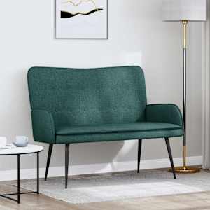 Sofa pro dvě osoby Tmavě zelená 115 x 61 x 87 cm textil - obrázek 1