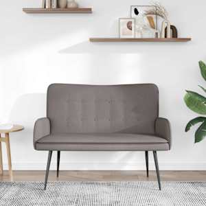 Sofa pro dvě osoby Taupe 115 x 61 x 87 cm textil - obrázek 3
