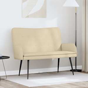 Sofa pro dvě osoby Krémová 115 x 61 x 87 cm textil - obrázek 1