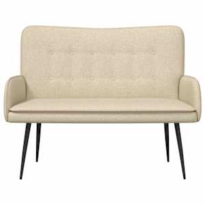Sofa pro dvě osoby Krémová 115 x 61 x 87 cm textil - obrázek 4