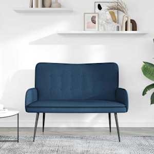 Sofa pro dvě osoby Modrá 115 x 61 x 87 cm textil - obrázek 3