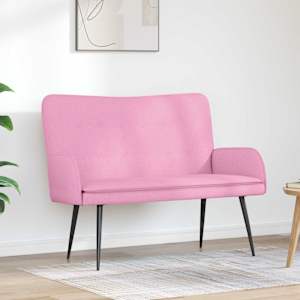 Sofa pro dvě osoby Růžová 115 x 61 x 87 cm textil - obrázek 1