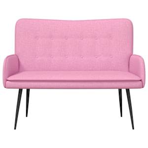 Sofa pro dvě osoby Růžová 115 x 61 x 87 cm textil - obrázek 4