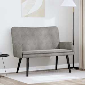 Dvosečna zofa Svetlo siva 115 x 61 x 87 cm Žamet