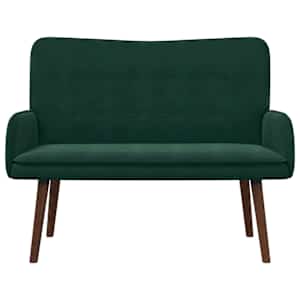 Pohovka pro dva Tmavě zelená 115 x 61 x 87 cm samet - obrázek 4