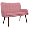 vidaXL 2-kohaline diivan Roosa 115 x 61 x 87 cm Samet