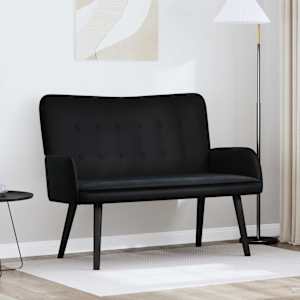 Dvosečna zofa Črna 115 x 61 x 87 cm Žamet