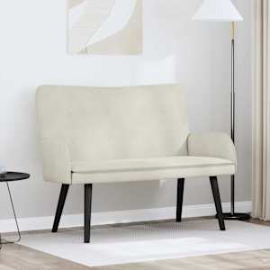 Dvosečna zofa krema 115 x 61 x 87 cm Žamet