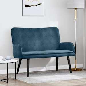 Dvosečna zofa Modra 115 x 61 x 87 cm Žamet