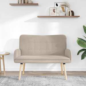 Sofa pro dvě osoby Světle šedá 115 x 61 x 87 cm Bouclé - obrázek 3