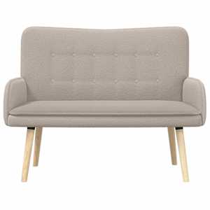 Sofa pro dvě osoby Světle šedá 115 x 61 x 87 cm Bouclé - obrázek 4