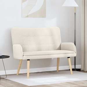 Sofa pro dvě osoby Krémová 115 x 61 x 87 cm Bouclé