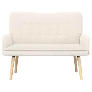 Sofa pro dvě osoby Krémová 115 x 61 x 87 cm Bouclé - obrázek 4