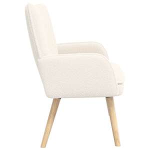 Sofa pro dvě osoby Krémová 115 x 61 x 87 cm Bouclé - obrázek 5