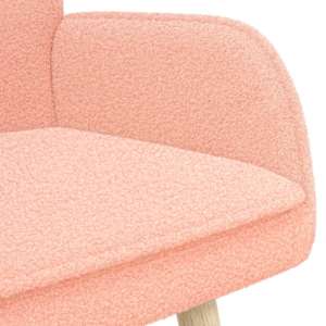 Sofa pro dvě osoby Růžová 115 x 61 x 87 cm Bouclé - obrázek 7