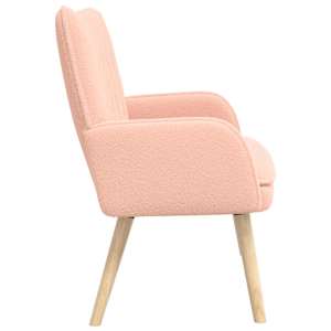 Sofa pro dvě osoby Růžová 115 x 61 x 87 cm Bouclé - obrázek 5