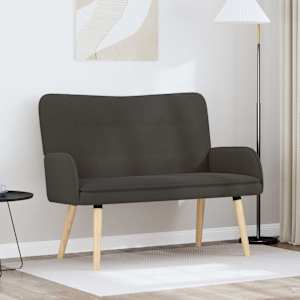 Kavč za 2 osebi Temno siva 115 x 61 x 87 cm Bouclé
