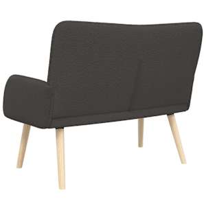 Sofa pro dvě osoby Tmavě šedá 115 x 61 x 87 cm Bouclé - obrázek 6