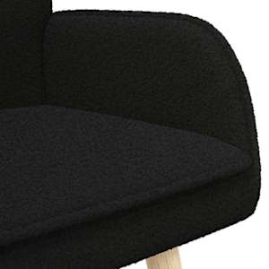 Sofa pro dvě osoby Černá 115 x 61 x 87 cm Bouclé - obrázek 7