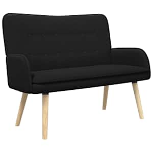 vidaXL 2-kohaline diivan Must 115 x 61 x 87 cm Boucl&eacute;