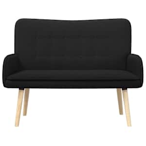 Sofa pro dvě osoby Černá 115 x 61 x 87 cm Bouclé - obrázek 4