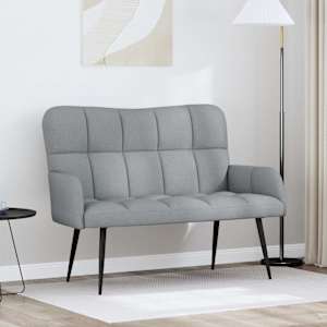 Pohovka pro dva Světle šedá 115 x 61 x 87 cm textil - obrázek 1