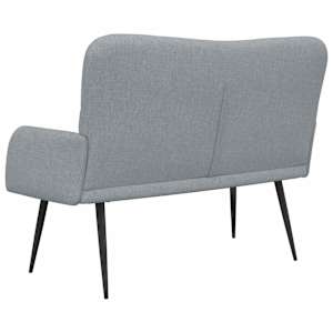Pohovka pro dva Světle šedá 115 x 61 x 87 cm textil - obrázek 6