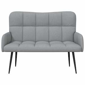 Pohovka pro dva Světle šedá 115 x 61 x 87 cm textil - obrázek 4