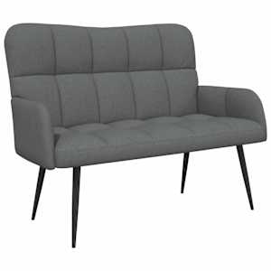 Pohovka pro dva Tmavě šedá 115 x 61 x 87 cm textil - obrázek 2