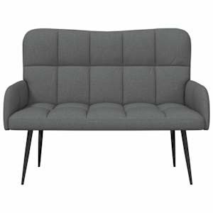 Pohovka pro dva Tmavě šedá 115 x 61 x 87 cm textil - obrázek 4
