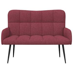 Pohovka pro dva vínová červená 115 x 61 x 87 cm textil - obrázek 4