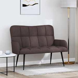 Dvosečna zofa Temno rjava 115 x 61 x 87 cm blago