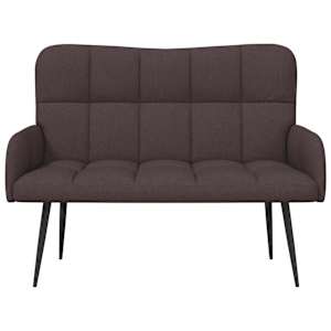 Pohovka pro dva Tmavě hnědá 115 x 61 x 87 cm textil - obrázek 4