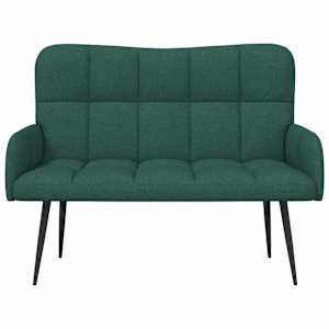 Pohovka pro dva Tmavě zelená 115 x 61 x 87 cm textil - obrázek 4